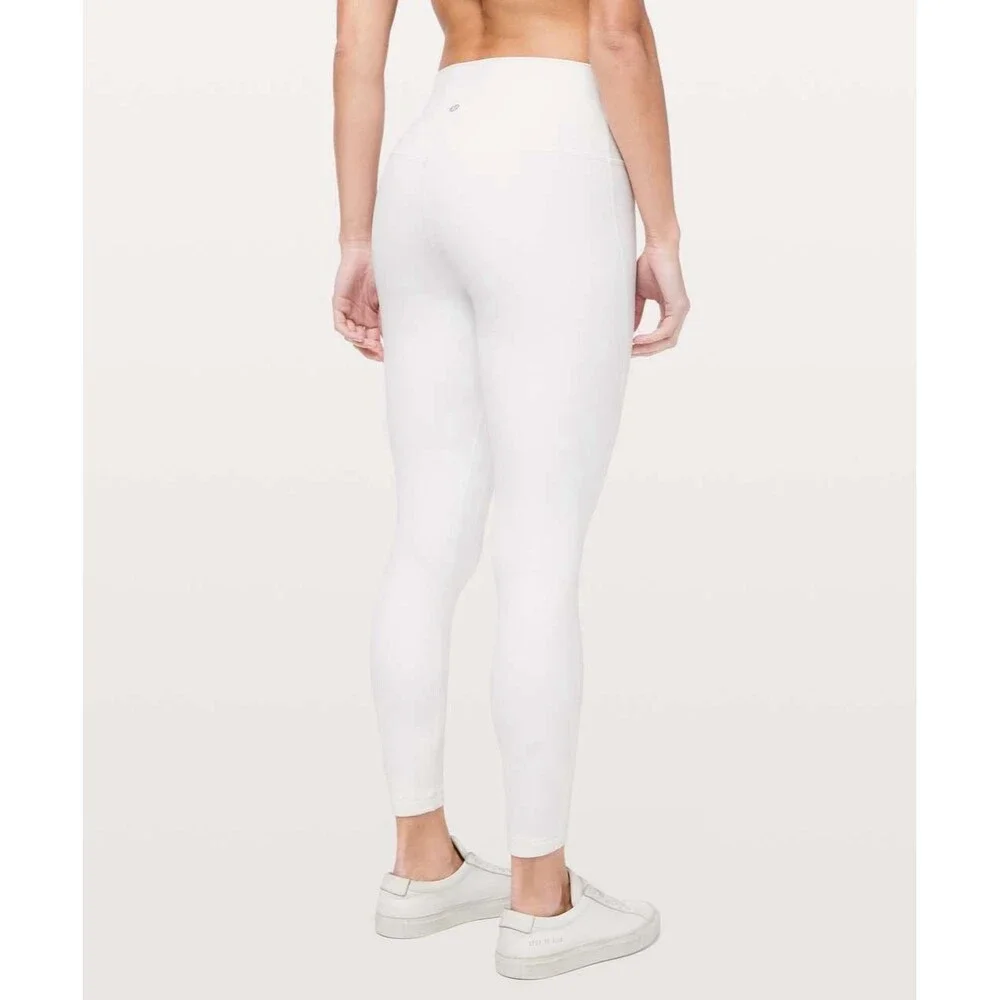 Lululemon Align White Ankle Leggings 25" High Waist Regular Women's Size 8 - Picture 2 of 7